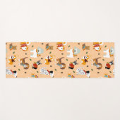 Festliche Winter Welpen-Schals Yogamatte (Vorderseite (Horizontal))