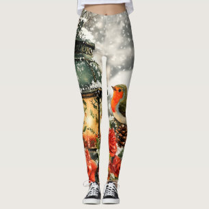 Festliche Winter Wonderland Szene Leggings
