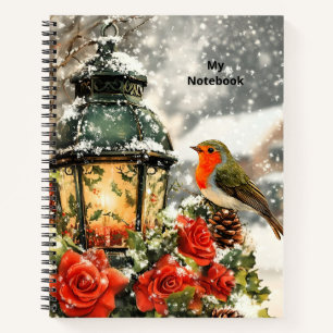 Festliche Winter Wonderland Szene Notizblock