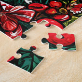 Festliche Winter Wonderland Szene Puzzle (Seite)