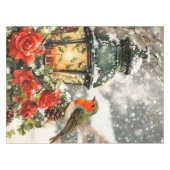 Festliche Winter Wonderland Szene Tischdecke (Vorderseite (Horizontal))