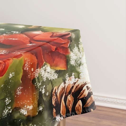 Festliche Winter Wonderland Szene Tischdecke (Beispiel)