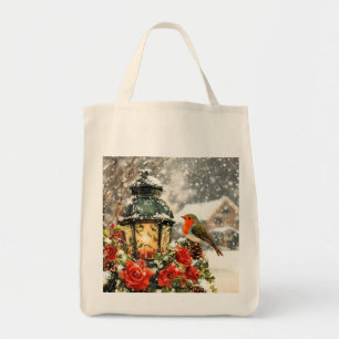 Festliche Winter Wonderland Szene Tragetasche