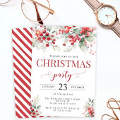 Festliche Winterbeeren, Wald Weihnachtsfest Party Einladung