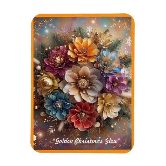 "Festliche Winterblüten" Magnet (Vertikal)