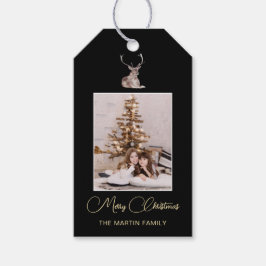 Festliche Winterferien Foto Weihnachten Geschenkanhänger