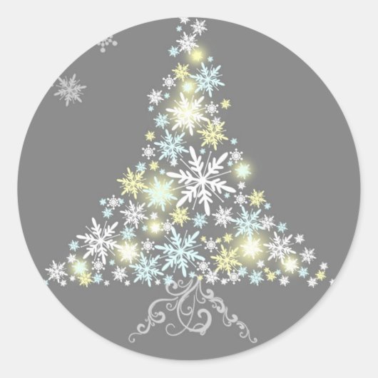 Festliche Winterferien Gastgeschenke Sticker (Vorderseite)