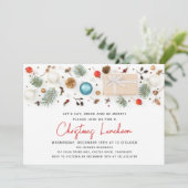 Festliche Winterferien im modernen Weihnachtsfest Einladung (Stehend Vorderseite)