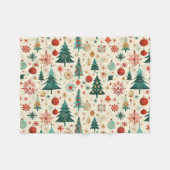 Festliche Winterferien-Muster Fleecedecke (Vorderseite (Horizontal))