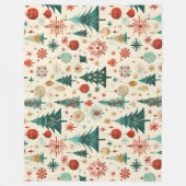 Festliche Winterferien-Muster Fleecedecke (Vorderseite)