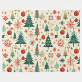 Festliche Winterferien-Muster Fleecedecke (Vorderseite (Horizontal))