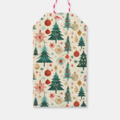 Festliche Winterferien-Muster Geschenkanhänger (Rückseite)