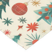 Festliche Winterferien-Muster Großer Tischläufer (Ecke)