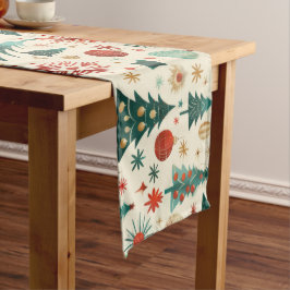Festliche Winterferien-Muster Großer Tischläufer