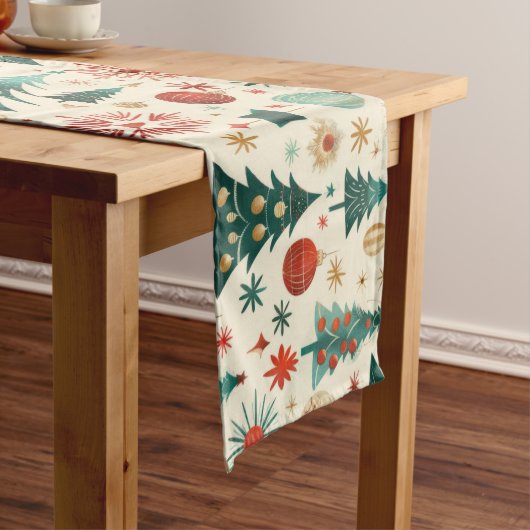 Festliche Winterferien-Muster Großer Tischläufer (Beispiel)