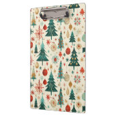 Festliche Winterferien-Muster Klemmbrett (Links)