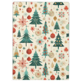 Festliche Winterferien-Muster Klemmbrett (Rückseite)