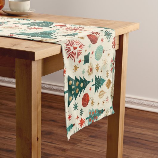 Festliche Winterferien-Muster Kurzer Tischläufer (Beispiel)