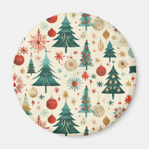 Festliche Winterferien-Muster Magnet