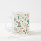 Festliche Winterferien-Muster Mattglastasse (Links)