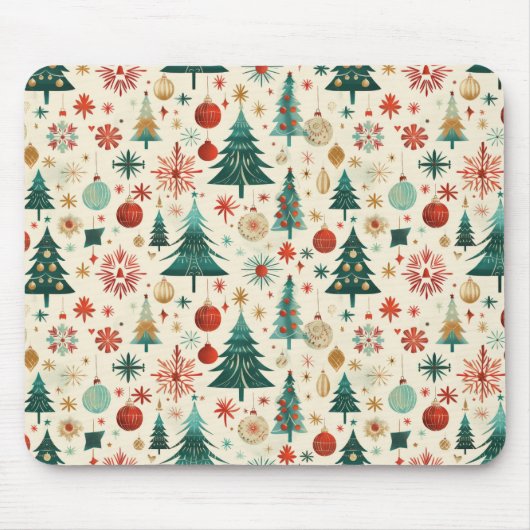 Festliche Winterferien-Muster Mousepad (Vorne)