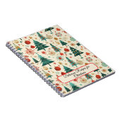 Festliche Winterferien-Muster Notizblock (Rechte Seite)