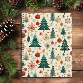 Festliche Winterferien-Muster Notizblock