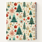 Festliche Winterferien-Muster Notizblock (Rückseite)