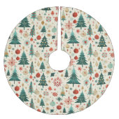 Festliche Winterferien-Muster Polyester Weihnachtsbaumdecke (Vorderseite)