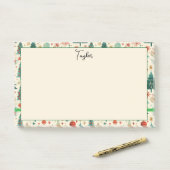 Festliche Winterferien-Muster Post-it Klebezettel (Auf Schreibtisch)