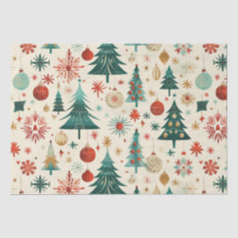 Festliche Winterferien-Muster Seidenpapier