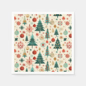 Festliche Winterferien-Muster Serviette (Vorderseite)