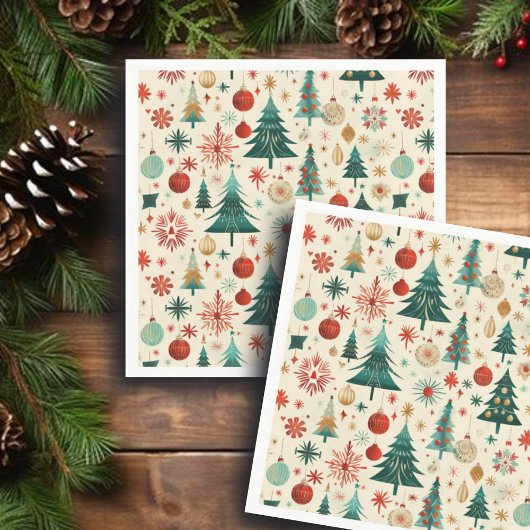 Festliche Winterferien-Muster Serviette