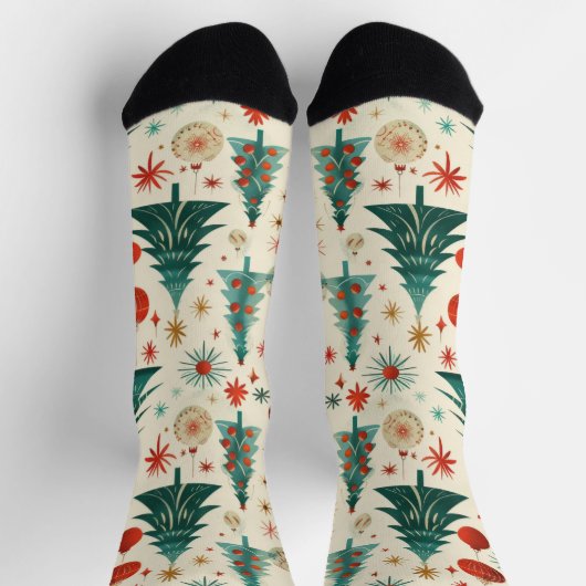 Festliche Winterferien-Muster Socken (Oben)