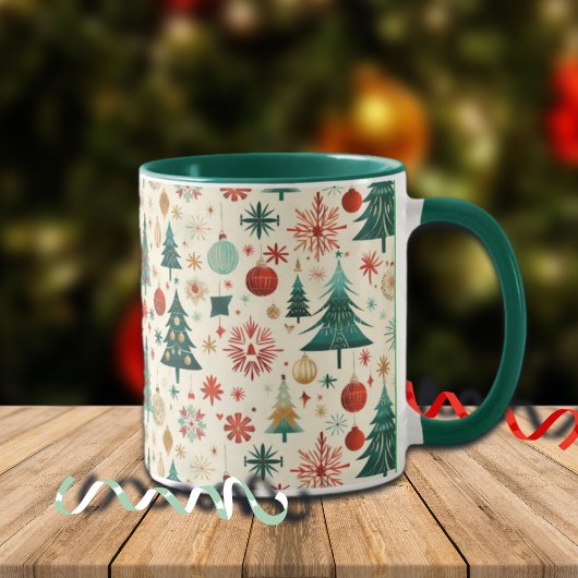 Festliche Winterferien-Muster Tasse