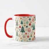 Festliche Winterferien-Muster Tasse (Links)