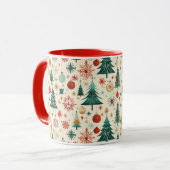 Festliche Winterferien-Muster Tasse (Vorderseite Links)