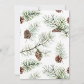 Festliche Winterkränze Kinderdusche Einladung (Rückseite)