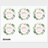 Festliche Winterlandschaft | Urlaub Runder Aufkleber (Blatt)