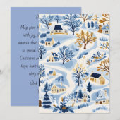 Festliche Winterlandschaft Weihnachtskarte Feiertagskarte (Vorne/Hinten)