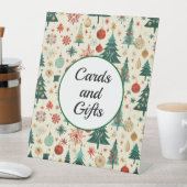 Festliche Wintermusterkarten und Aufzüge Sockelschild (In Situ)