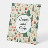 Festliche Wintermusterkarten und Aufzüge Sockelschild (Vorderseite)