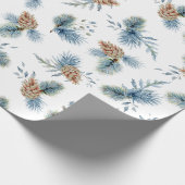 Festliche Winterpine und Evergreens Geschenkpapier (Ecke)