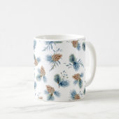 Festliche Winterpine und Evergreens Kaffeetasse (VorderseiteRechts)