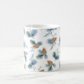 Festliche Winterpine und Evergreens Kaffeetasse (Mittel)