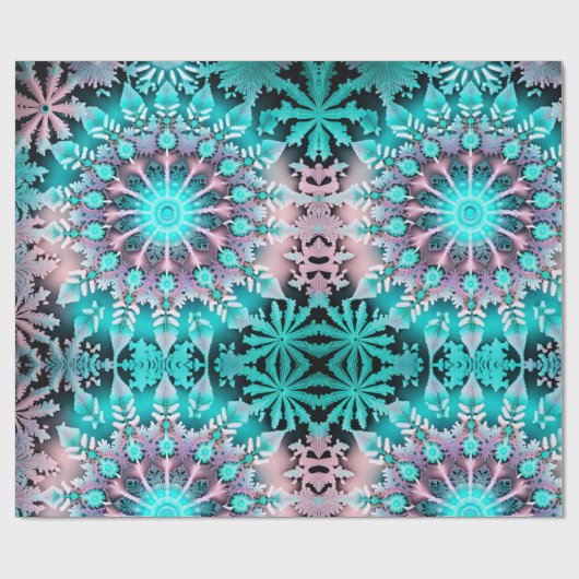 Festliche Wrap Wonderland 'Krawatte-Dyed Snowflake Geschenkpapier (Flach)