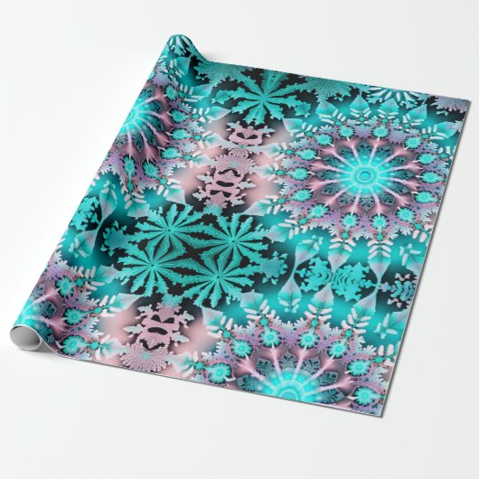 Festliche Wrap Wonderland 'Krawatte-Dyed Snowflake Geschenkpapier (Ungerollt)