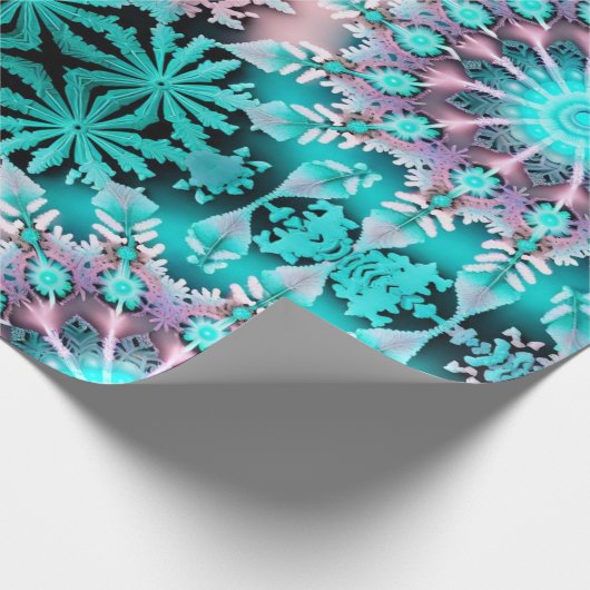 Festliche Wrap Wonderland 'Krawatte-Dyed Snowflake Geschenkpapier (Ecke)