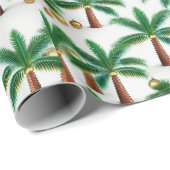 Festliche Wrap Wonderland 'Weihnachtspalmen' Geschenkpapier (Rolleneckpunkt)
