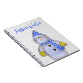 Festliche Wünsche. Schneemann-Design Notizblock (Rechte Seite)